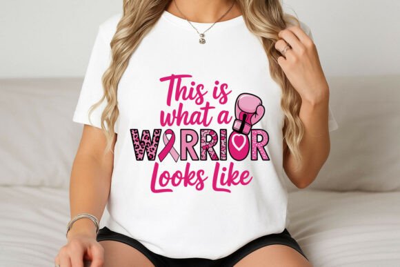 Breast Cancer Warrior Typography Design