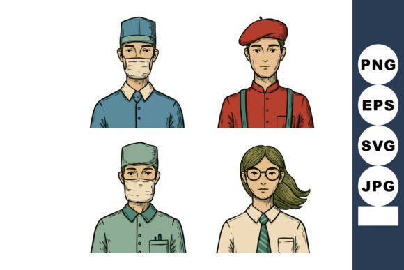 Diverse Professions Vector Illustration