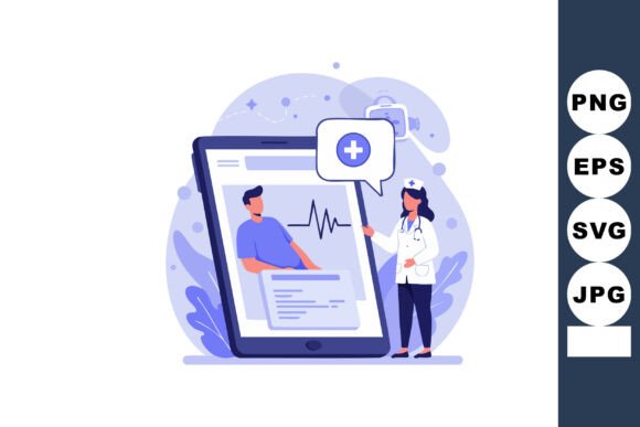 Doctor Consulting Patient Through Teleme