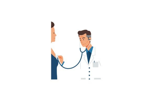 Doctor Using Stethoscope to Examine Pati