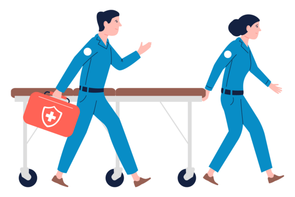 Emergency Training: Paramedics Running