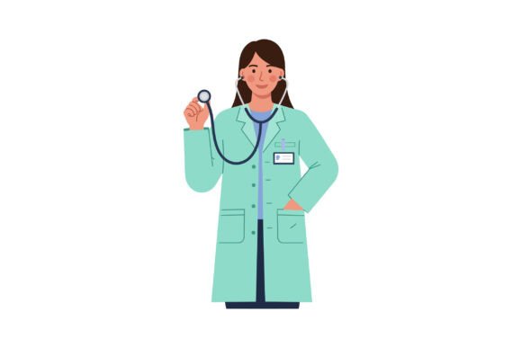 Female Doctor with Stethoscope in Medica