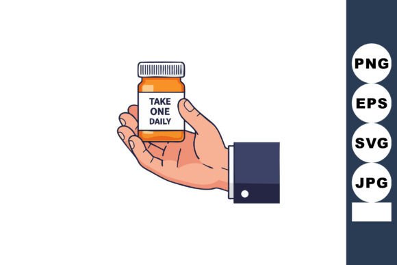 Hand Holding Prescription Pill Bottle: Embroidery Review