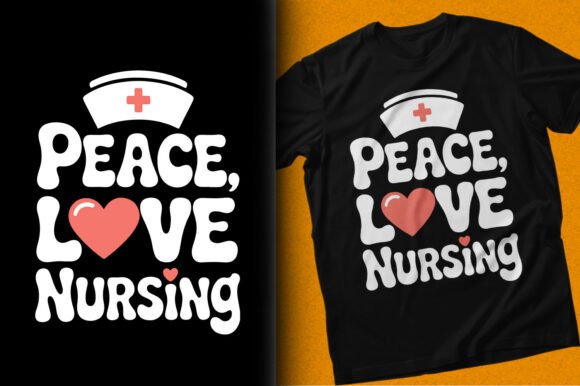 Peace Love Nursing PNG Design Template