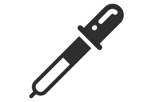 Pipette Black Icon. Eyedropper Symbol. M