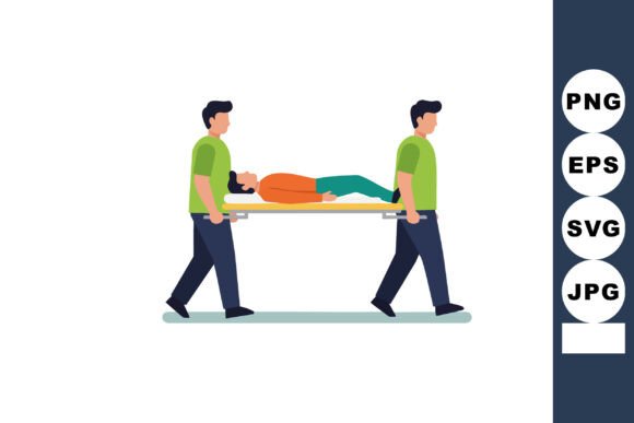 Two Men Carrying Injured Person on Street